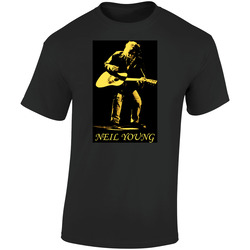 Neil Young Classic Rock N Roll Vintage Black Retro Graphic Unisex Soft Cotton Black T Shirt
