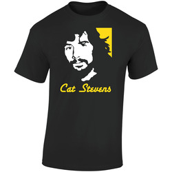 Cat Stevens Teaser & The Firecat Retro Graphic Unisex Soft Cotton Black T Shirt