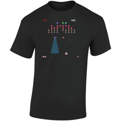 Galaga Video Game Screenshot Retro Graphic Unisex Soft Cotton Black T Shirt
