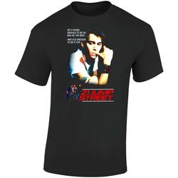 21 Jump Street Tv Show Johnny Depp Retro Graphic Unisex Soft Cotton Black T Shirt