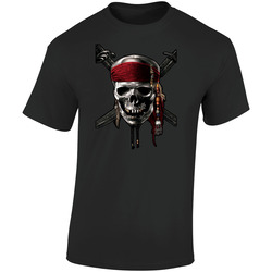 Pirates Of The Caribbean  Movie  2011 Retro Graphic Unisex Soft Cotton Black T Shirt