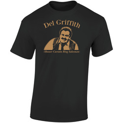 Del Griffith Salesman Planes Trains Retro Graphic Unisex Soft Cotton Black T Shirt