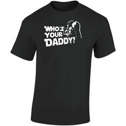 Darth Vader Whos Your Daddy Retro Graphic Unisex Soft Cotton Black T Shirt