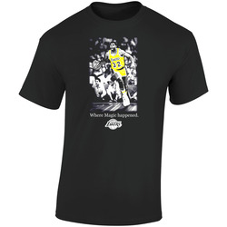 Magic Johnson Lakers Basketball Retro Graphic Unisex Soft Cotton Black T Shirt