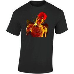 Wiz Khalifa Smoking Rap Gangster Retro Graphic Unisex Soft Cotton Black T Shirt