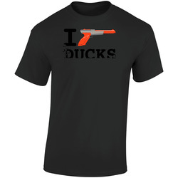 Duck Hunt I Hunt Video Game Retro Graphic Unisex Soft Cotton Black T Shirt