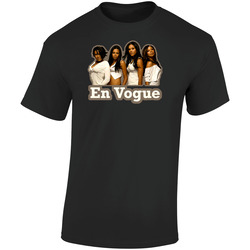 En Vogue Retro Graphic Unisex Soft Cotton Black T Shirt