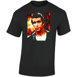 Happy Days The Fonz Retro Graphic Unisex Soft Cotton Black T Shirt