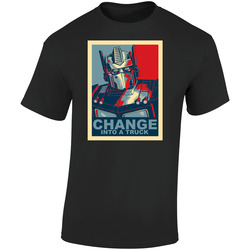 Transformer Change Into A Truck Retro Graphic Unisex Soft Cotton Black T Shirt
