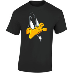 Looney Tunes Daffy Duck Retro Graphic Unisex Soft Cotton Black T Shirt