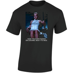 Basic Instinct Interrogation Movie Retro Graphic Unisex Soft Cotton Black T Shirt