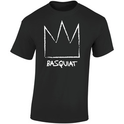 Jean-michel Basquiat Logo 2 A Retro Graphic Unisex Soft Cotton Black T Shirt