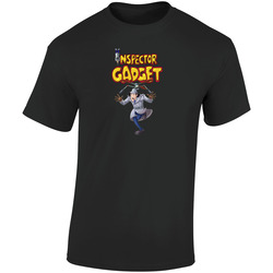 Men's Inspector Gadget Vintage Cartoon Retro Graphic Unisex Soft Cotton Black T Shirt