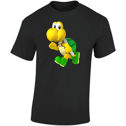 Koopa Troopa Super Mario Nintendo Character Retro Graphic Unisex Soft Cotton Black T Shirt