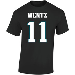 Philadelphia Eagles Carson Wentz 11 Retro Graphic Unisex Soft Cotton Black T Shirt
