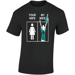 San Jose Sharks T Shirt Sports Hockey Tee Your Wife My Wife Funny Sporting NHL Apparel Retro Graphic Unisex Soft Cotton Black T Shirt