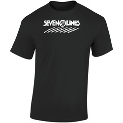 Seven Lines Lions Retro Graphic Unisex Soft Cotton Black T Shirt
