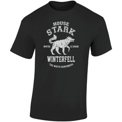 Game Of Thrones T Shirt House Stark Winter Is Coming Winterfell The North Remembers Funny Official Unisex Apparel Retro Graphic Unisex Soft Cotton Black T Shirt