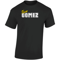 Team Gomez Cool Custom Family Sports Last Name Reunion Retro Graphic Unisex Soft Cotton Black T Shirt