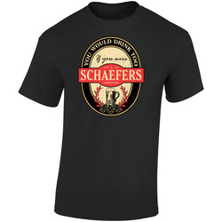 You Would Drink Too If You Are A Schaefers Beer Label Last Name Worn Look Retro Graphic Unisex Soft Cotton Black T Shirt