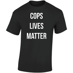 Cops Lives Matter New York Brutality Stand Up Two Wrong Don't Make A Right Justice Retro Graphic Unisex Soft Cotton Black T Shirt