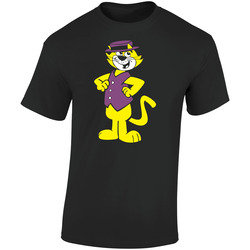 Hanna Barbera Top Cat Graphic Retro Graphic Unisex Soft Cotton Black T Shirt