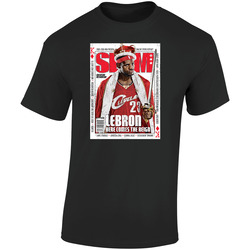 Slam Magazine Issue 93 Lebron James Popular Basketball Magazine Grunge Look Retro Graphic Unisex Soft Cotton Black T Shirt
