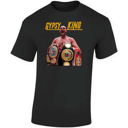 Tyson Fury Gypsy King British Boxing Champion Fight Fan Retro Graphic Unisex Soft Cotton Black T Shirt