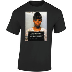 Lisa Left Eye Lopes Mugshot Retro Graphic Unisex Soft Cotton Black T Shirt