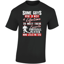 My Son is My Favorite Player Football Dad T Shirt - Gift for Dad Retro Graphic Unisex Soft Cotton Black T Shirt