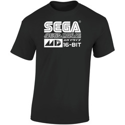 Sega Mega Drive Genesis Japanese Logo Retro Graphic Unisex Soft Cotton Black T Shirt