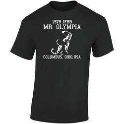 Arnold Schwarzenegger Mr Olympia 1978 Retro Graphic Unisex Soft Cotton Black T Shirt