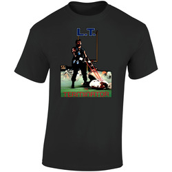 Retro New York Football Lawrence Taylor The Terminator Retro Graphic Unisex Soft Cotton Black T Shirt