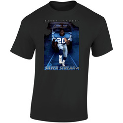 Retro Detroit Football Barry Sanders The Silver Streak Retro Graphic Unisex Soft Cotton Black T Shirt