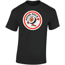 Peter Puck Hockey Night In Canada Retro Graphic Unisex Soft Cotton Black T Shirt