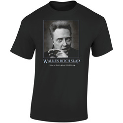 Christopher Walken Bitch Slap Funny Retro Graphic Unisex Soft Cotton Black T Shirt