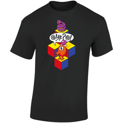 Qbert Arcade Classic Video Game Retro Graphic Unisex Soft Cotton Black T Shirt