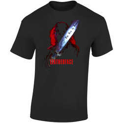 Leatherface Texas Chainsaw Massacre Horror Movie Retro Graphic Unisex Soft Cotton Black T Shirt