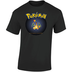 Charizard Anime Pokemon Retro Graphic Unisex Soft Cotton Black T Shirt