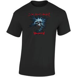 Six Feet Under Haunted Heavy Metal Music Retro Graphic Unisex Soft Cotton Black T Shirt