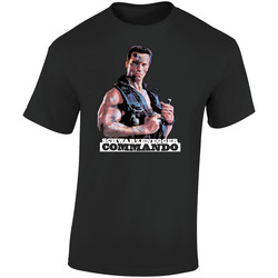 Commando Schwarzenegger Movie Classic Retro Graphic Unisex Soft Cotton Black T Shirt