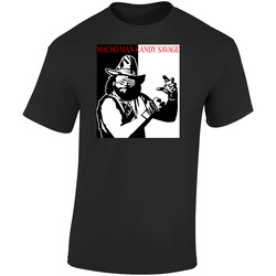 Macho Man Randy Savage Retro Graphic Unisex Soft Cotton Black T Shirt