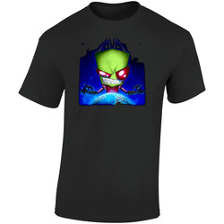 Invader Zim Tv Show Retro Graphic Unisex Soft Cotton Black T Shirt