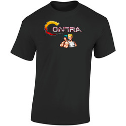 Contra Video Game Retro 80s Retro Graphic Unisex Soft Cotton Black T Shirt