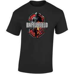 Battlefield 3 Logo Retro Graphic Unisex Soft Cotton Black T Shirt