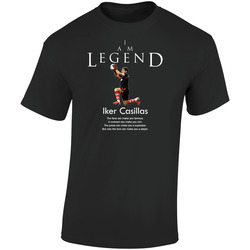 Iker Casillas Spain Legend Soccer Futbol Retro Graphic Unisex Soft Cotton Black T Shirt