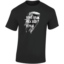 Kickass Vi Kings Retro Graphic Unisex Soft Cotton Black T Shirt