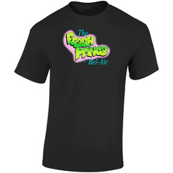 The Quotable Tees Logo The Fresh Prince Of Bel-air Parody Gift Retro Graphic Unisex Soft Cotton Black T Shirt