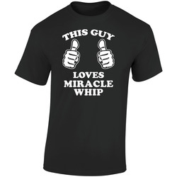 This Guy Loves Miracle Whip Fun Retro Favorite Food Retro Graphic Unisex Soft Cotton Black T Shirt