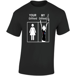 New England Patriots T Shirt Sports Football Tee Your Girlfriend My Girlfriend Funny Sporting Apparel Retro Graphic Unisex Soft Cotton Black T Shirt